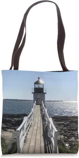 Coastal Maine Lighthouse Port Clyde Tote Bag