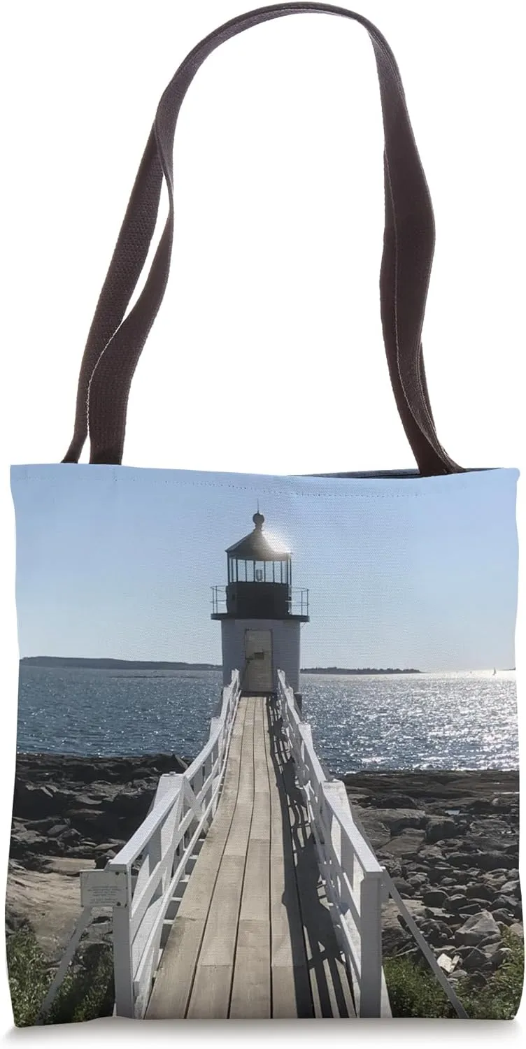 Coastal Maine Lighthouse Port Clyde Tote Bag