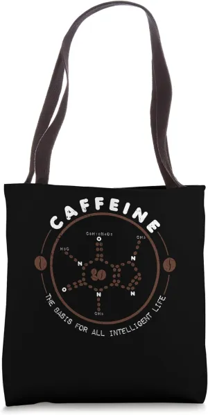 Coffee Chemical Structure Caffeine Molecule Chemistry Themed Tote Bag