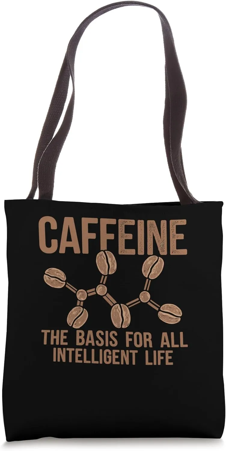 Coffee Chemical Structure Caffeine Molecule Chemistry Themed Tote Bag