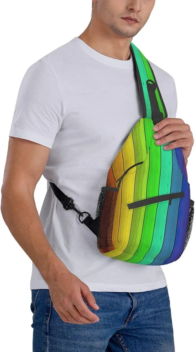 Color Octopus Crossbody Bag Chest Shoulder Bag Small Casual Backpack Suitable For Women Men Hiking