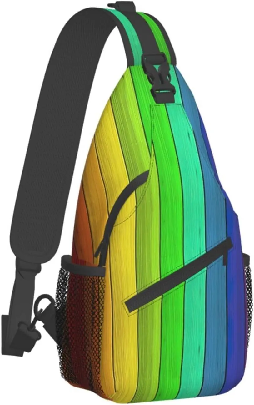 Color Octopus Crossbody Bag Chest Shoulder Bag Small Casual Backpack Suitable For Women Men Hiking