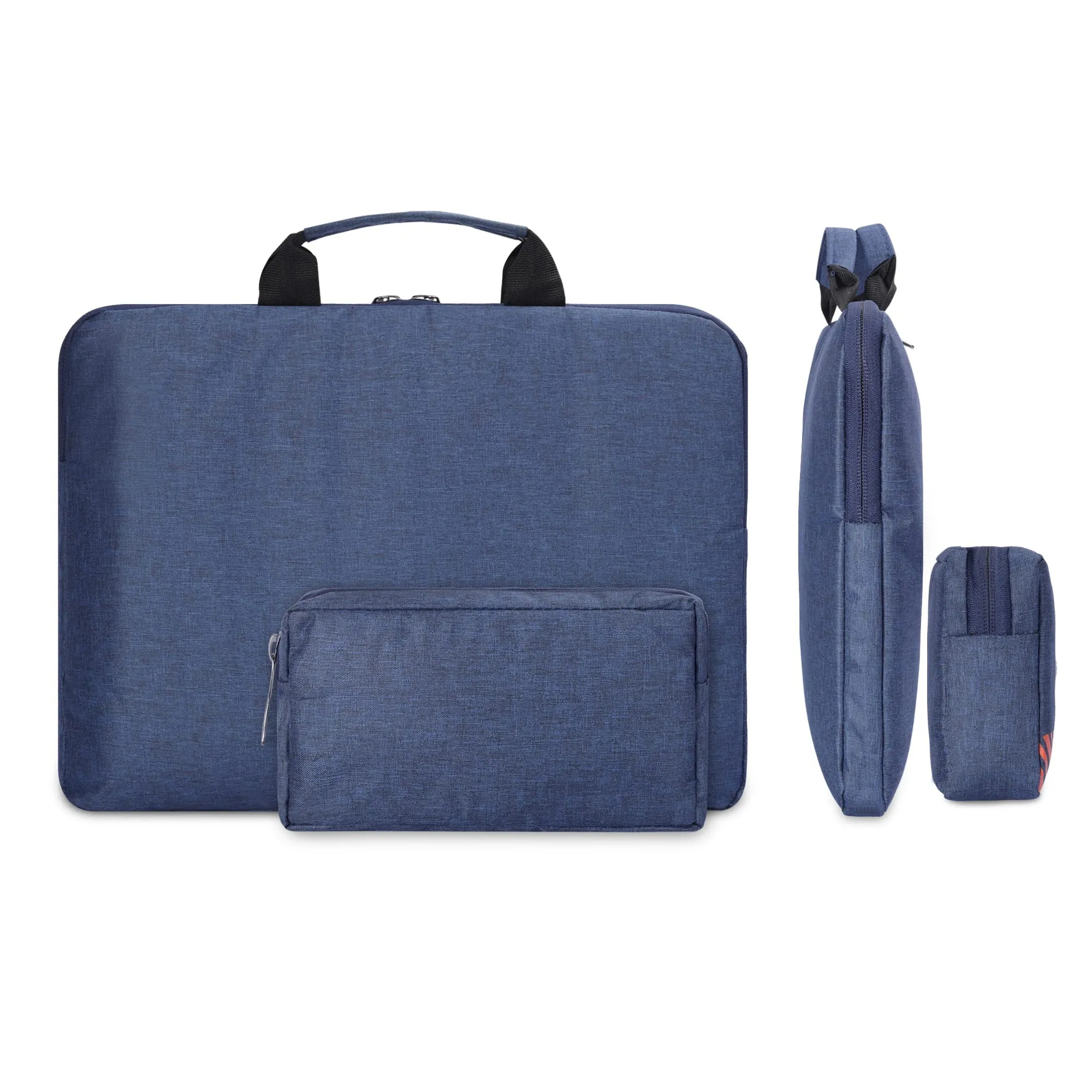 Combo: Polyester 13 inch Laptop Sleeve & Multipurpose Pouch | 2.8L Capacity | Blue