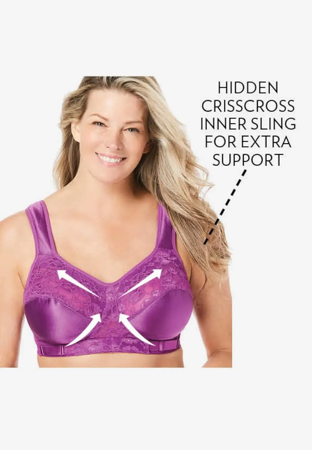 Comfort Choice Women's Plus Size Exclusive Patented Custom Fit Wireless Bra