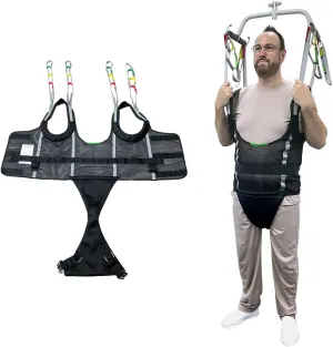 Comfort Padded Patient Lift Walking Sling,Portable Standing Harness to People/Handicap for Ambulating Support Training,500 lbs Safety Loading-Large Size