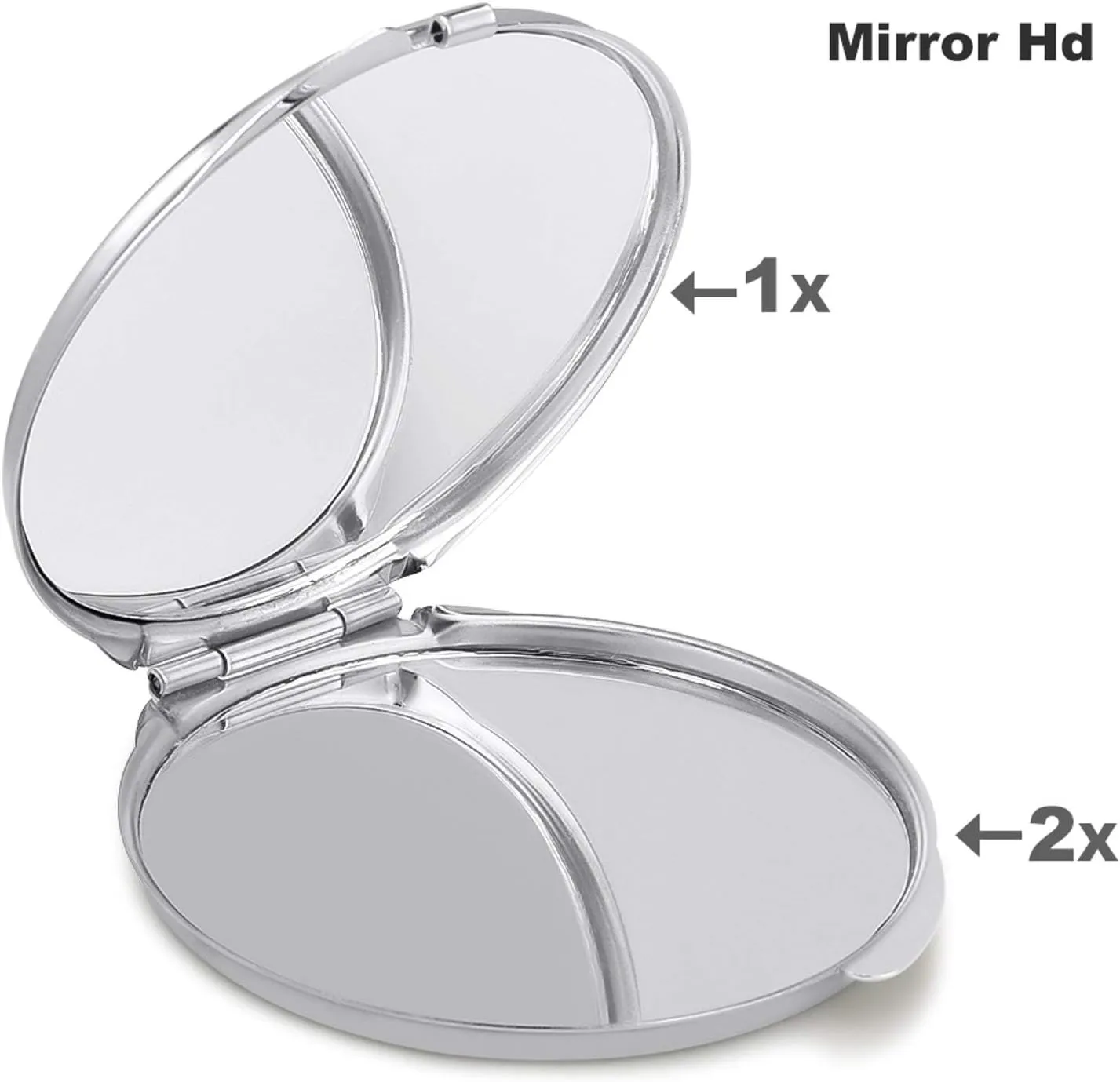 Compact Travel Makeup Mirror Small Handheld Combination of Solar System Planets And Solar Pictograms Pocket Mirror 1X/2X 2-Sided Magnification Mirror Folding Vanity Mirror for Purse Handbag Gift