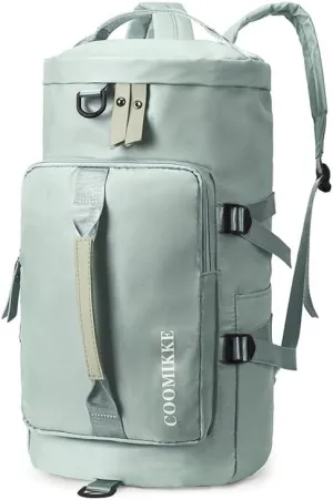 COOMIKKE Travel Backpack, Large Capacity Duffel Style Bag with Front Pocket, Available in Pink and Black (green)