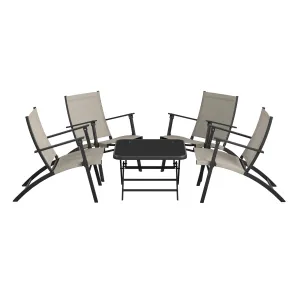 COSCO 5 - Piece Folding Sling Chat Set