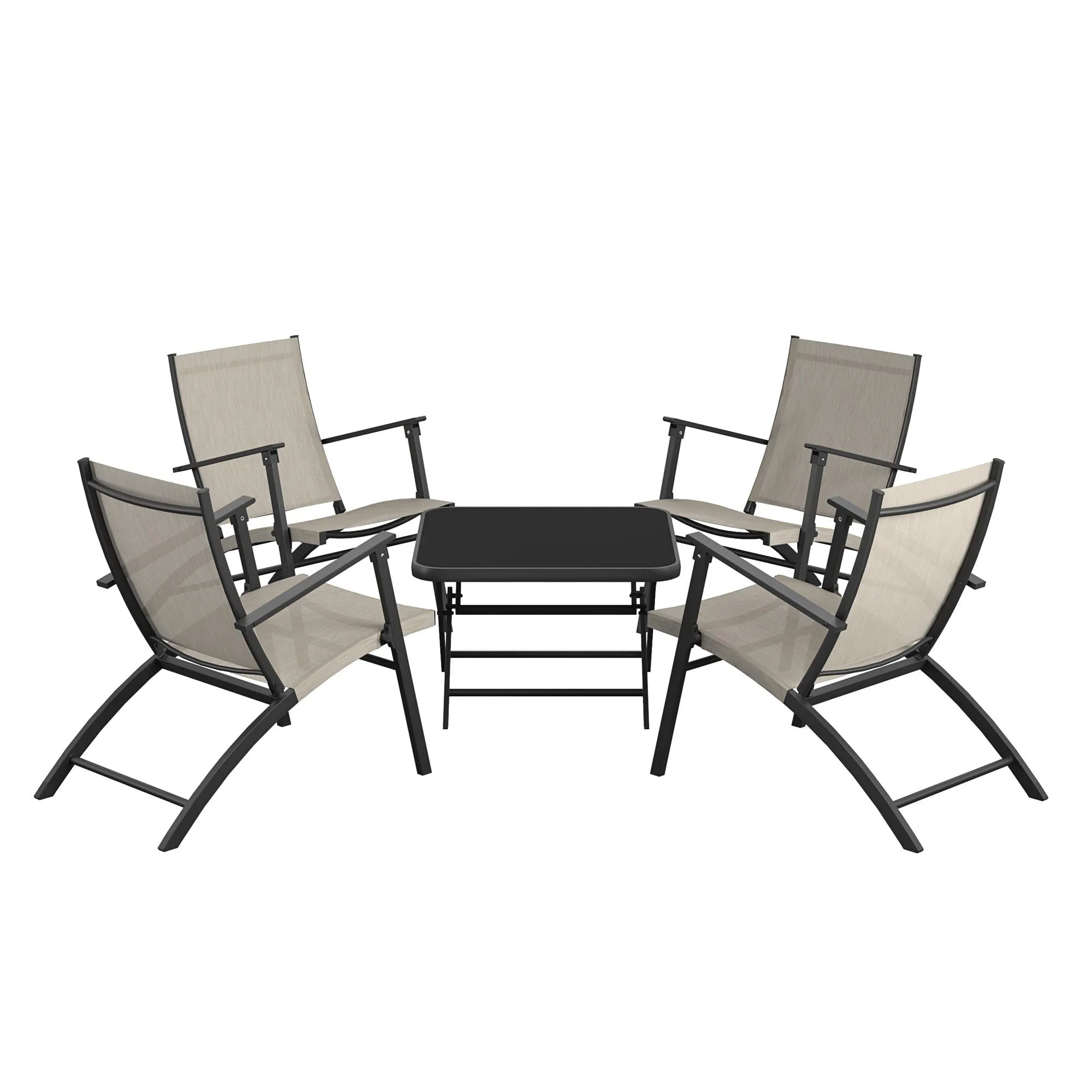COSCO 5 - Piece Folding Sling Chat Set