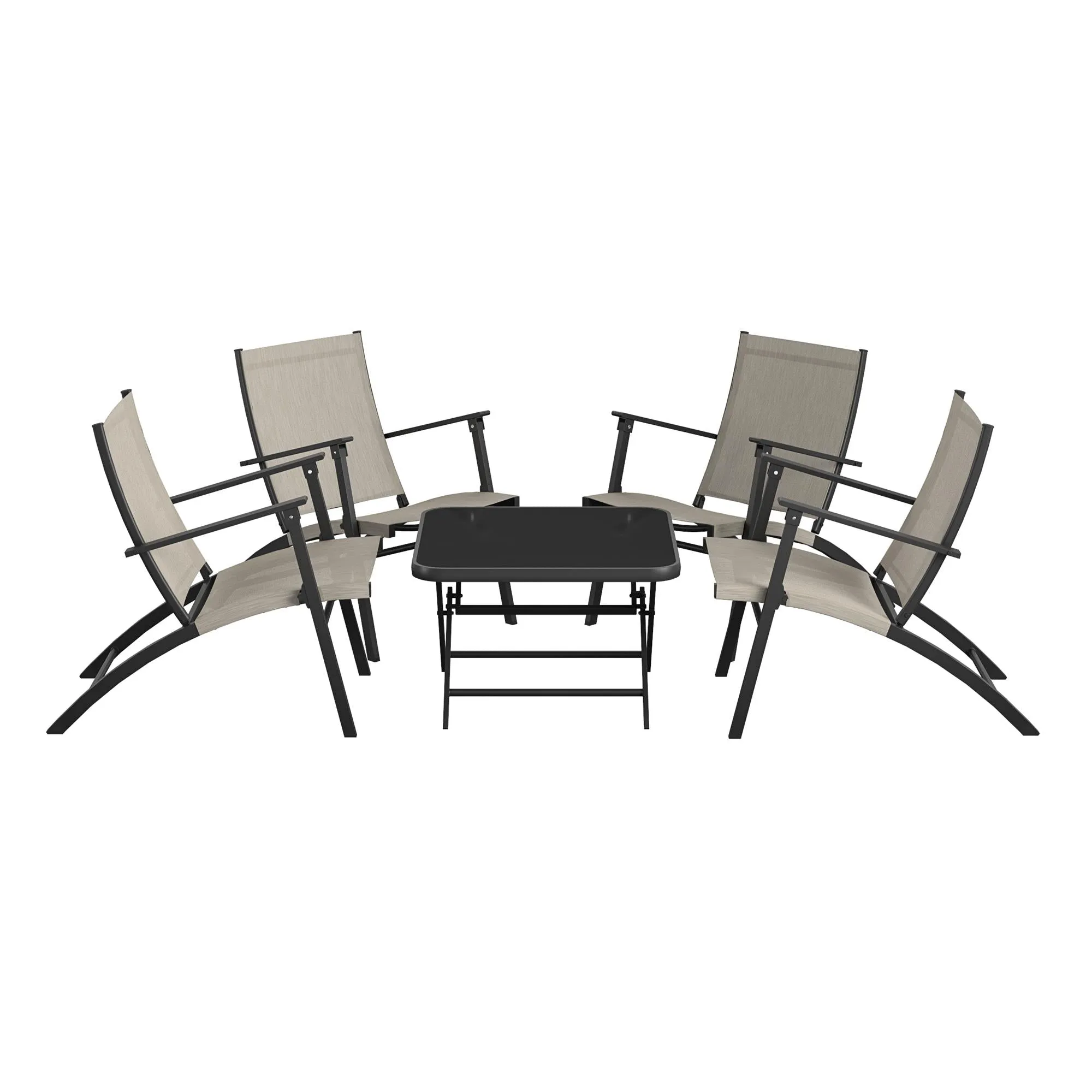 COSCO 5 - Piece Folding Sling Chat Set