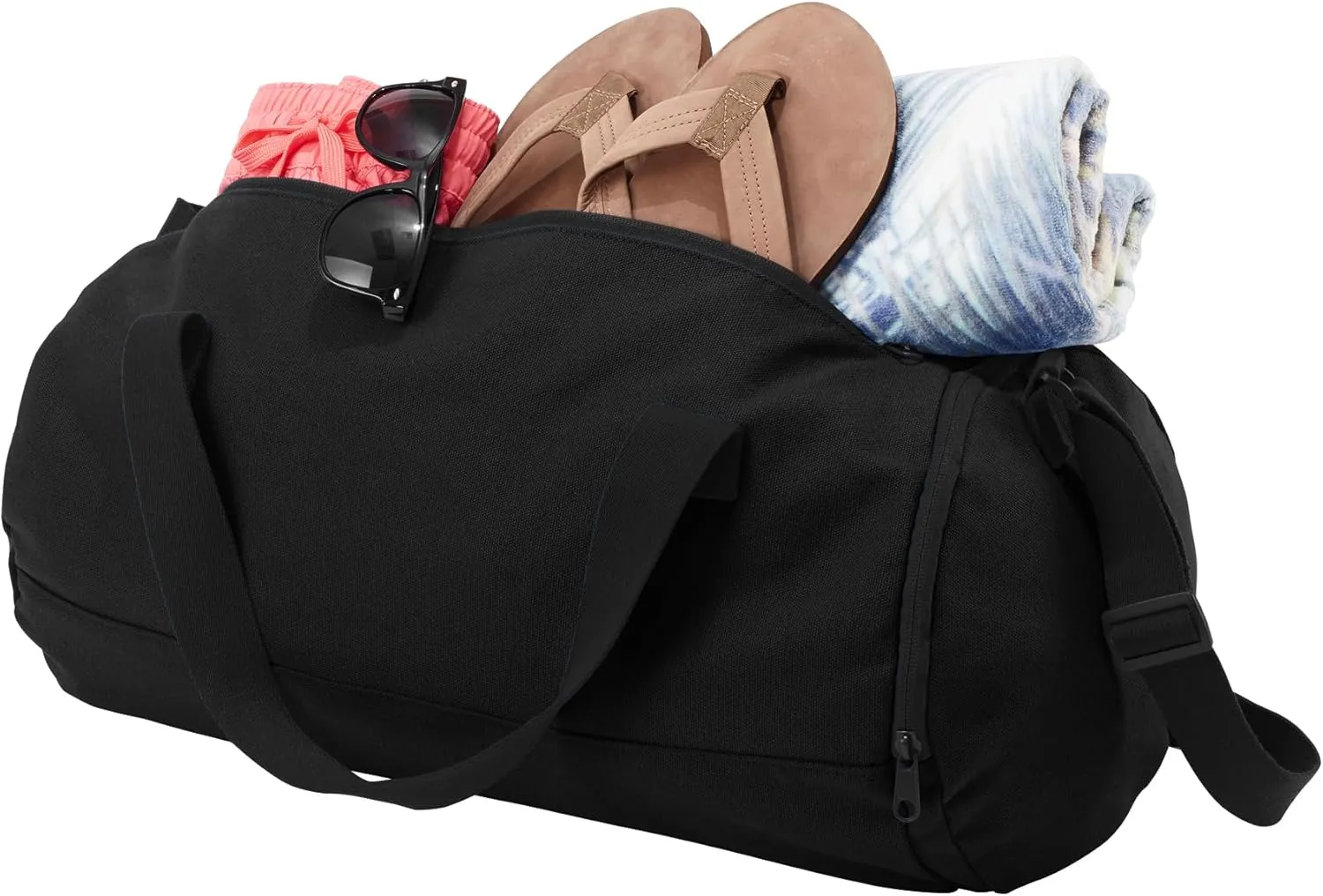 Cotton Sports Duffel Bag with Multiple Different Sport Design Choices (Black, Nurse)