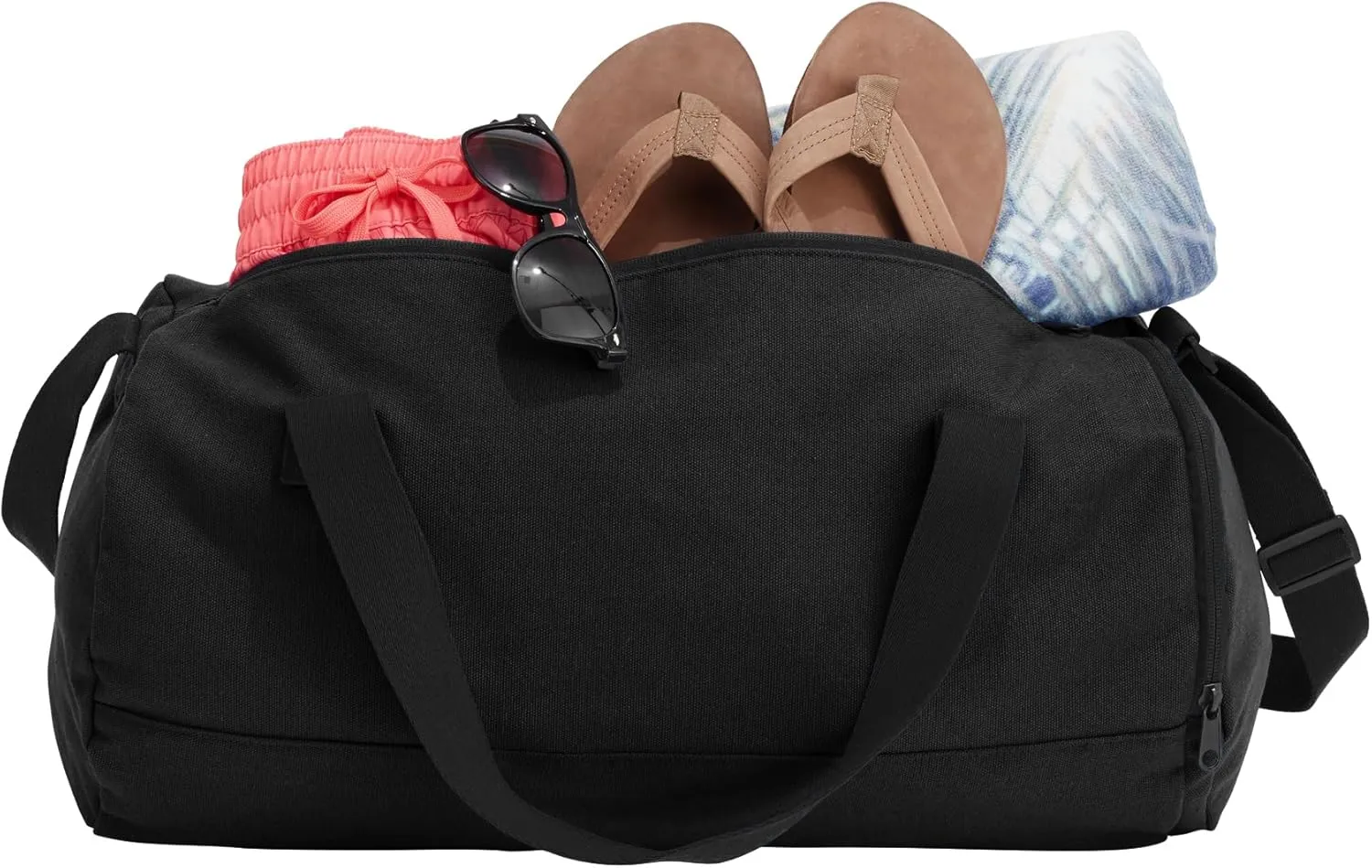 Cotton Sports Duffel Bag with Multiple Different Sport Design Choices (Black, Nurse)