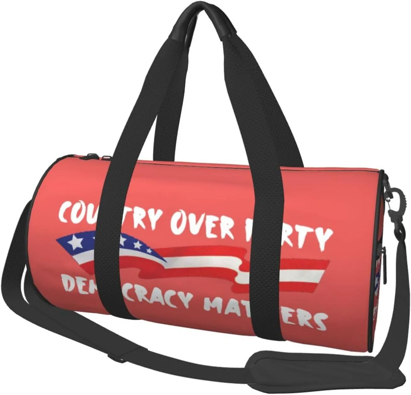 Country Over Party, Democracy Matters Duffel Bag Gym Bag Travel Sports Tote Large Foldable Beach Swim Yoga7