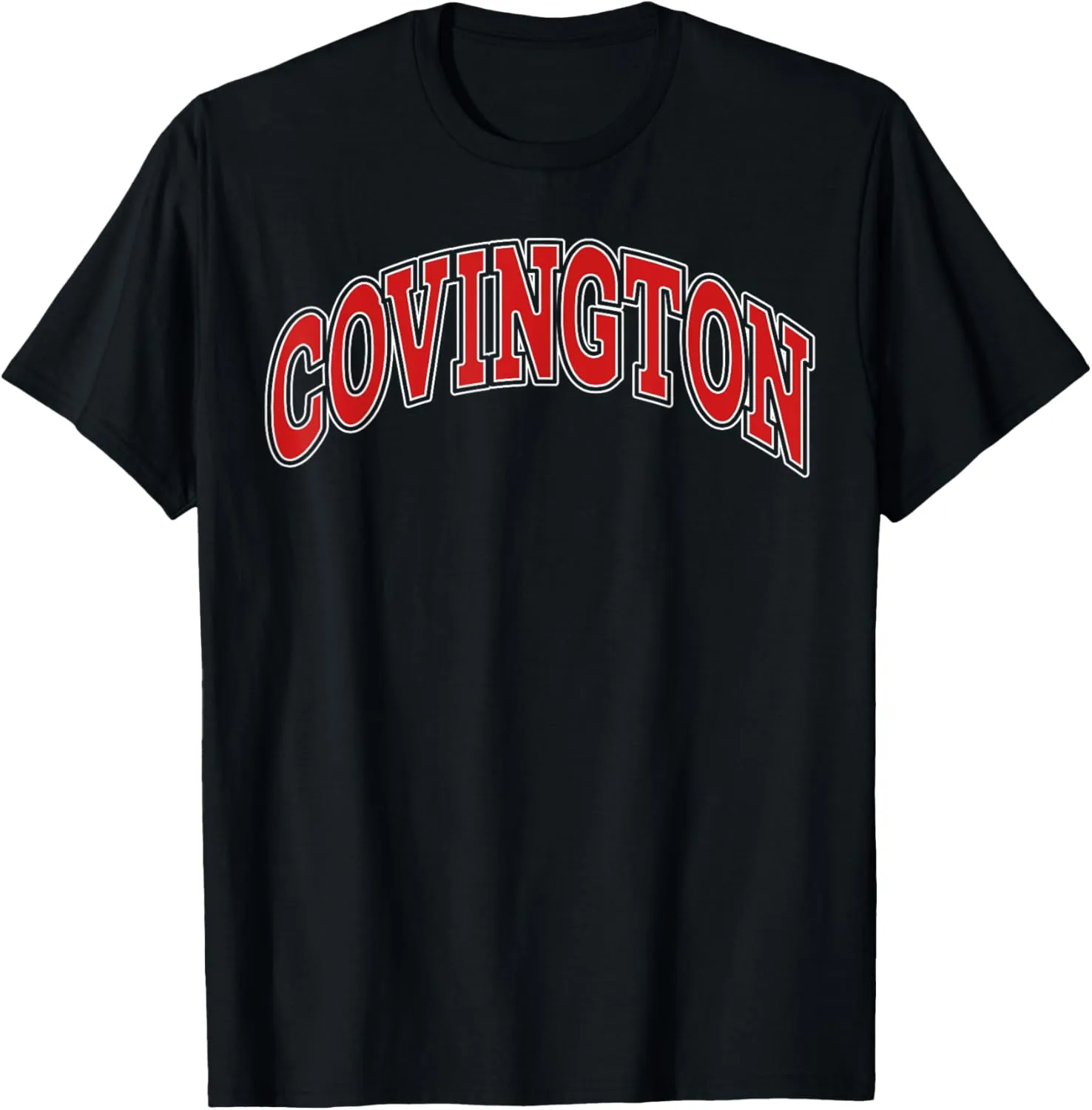 Covington College Style Red Throwback Souvenir T-Shirt