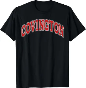 Covington College Style Red Throwback Souvenir T-Shirt