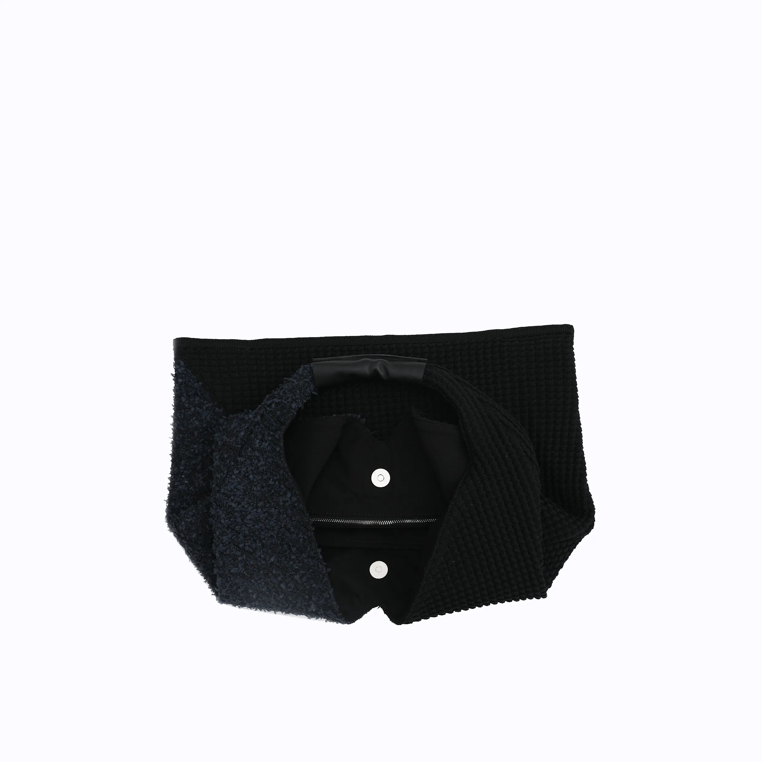 Crackles Series Snowflake Triangle Tote Black