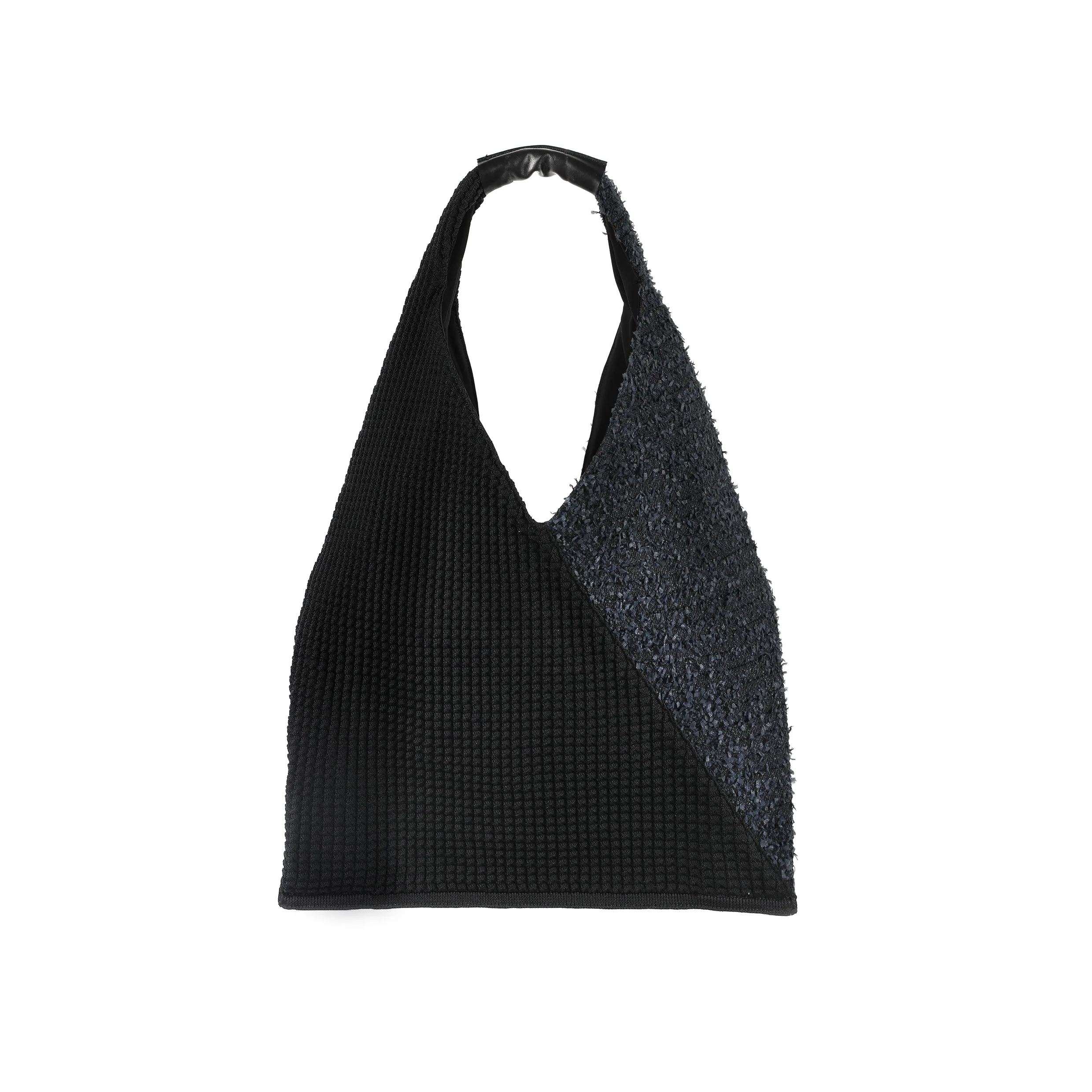 Crackles Series Snowflake Triangle Tote Black