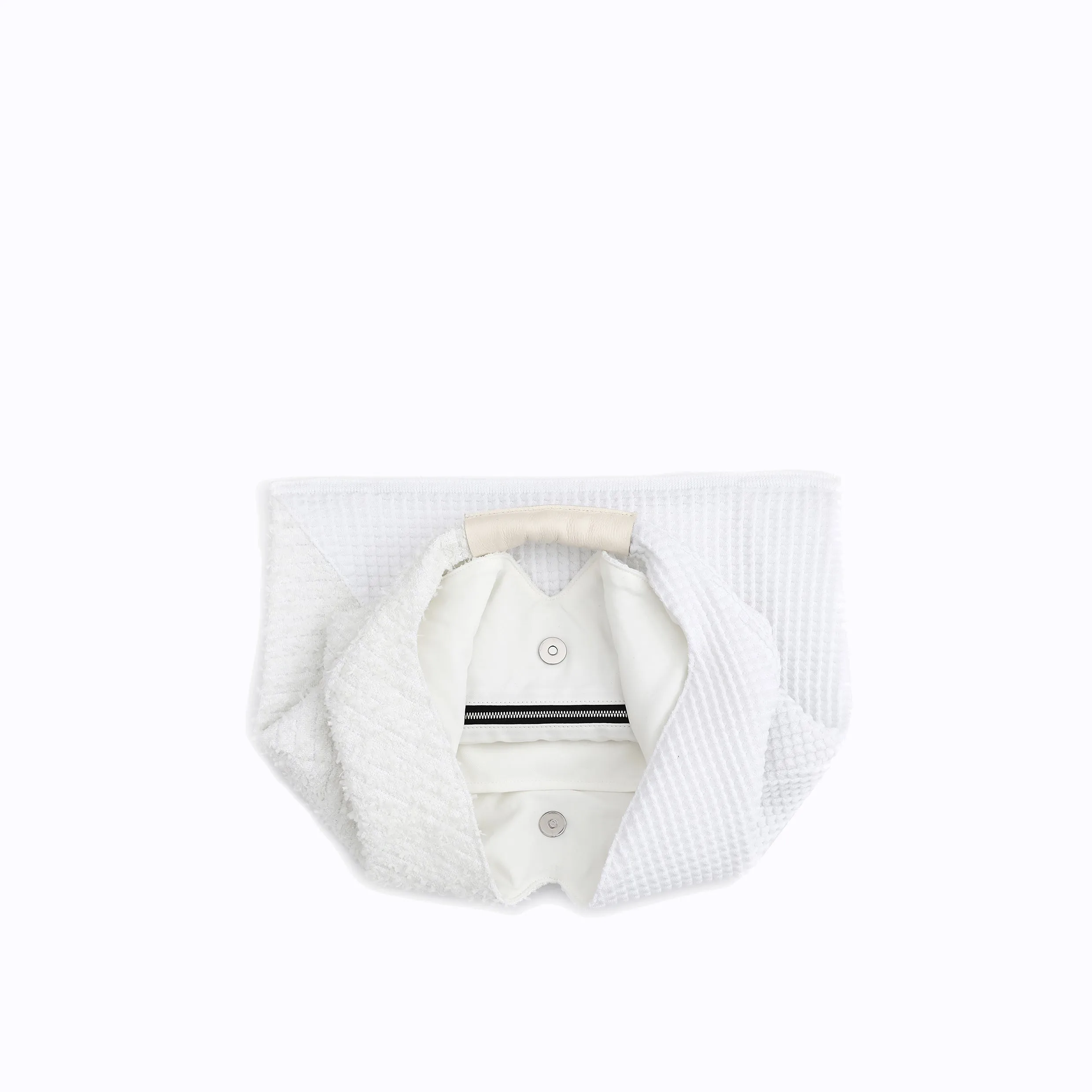 Crackles Series Snowflake Triangle Tote White