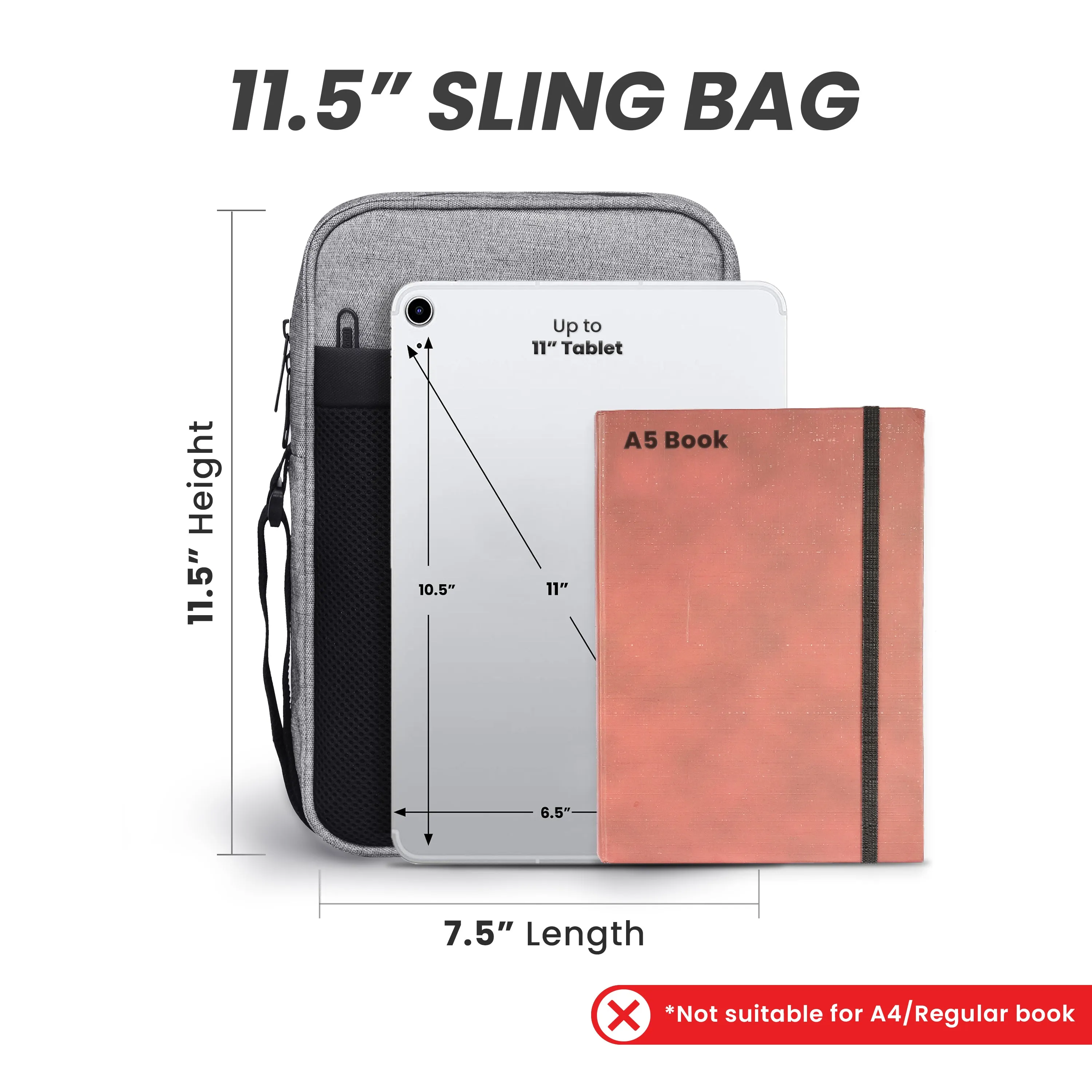 Crest Carryall S3 Sling Side Bag (Grey_Black)
