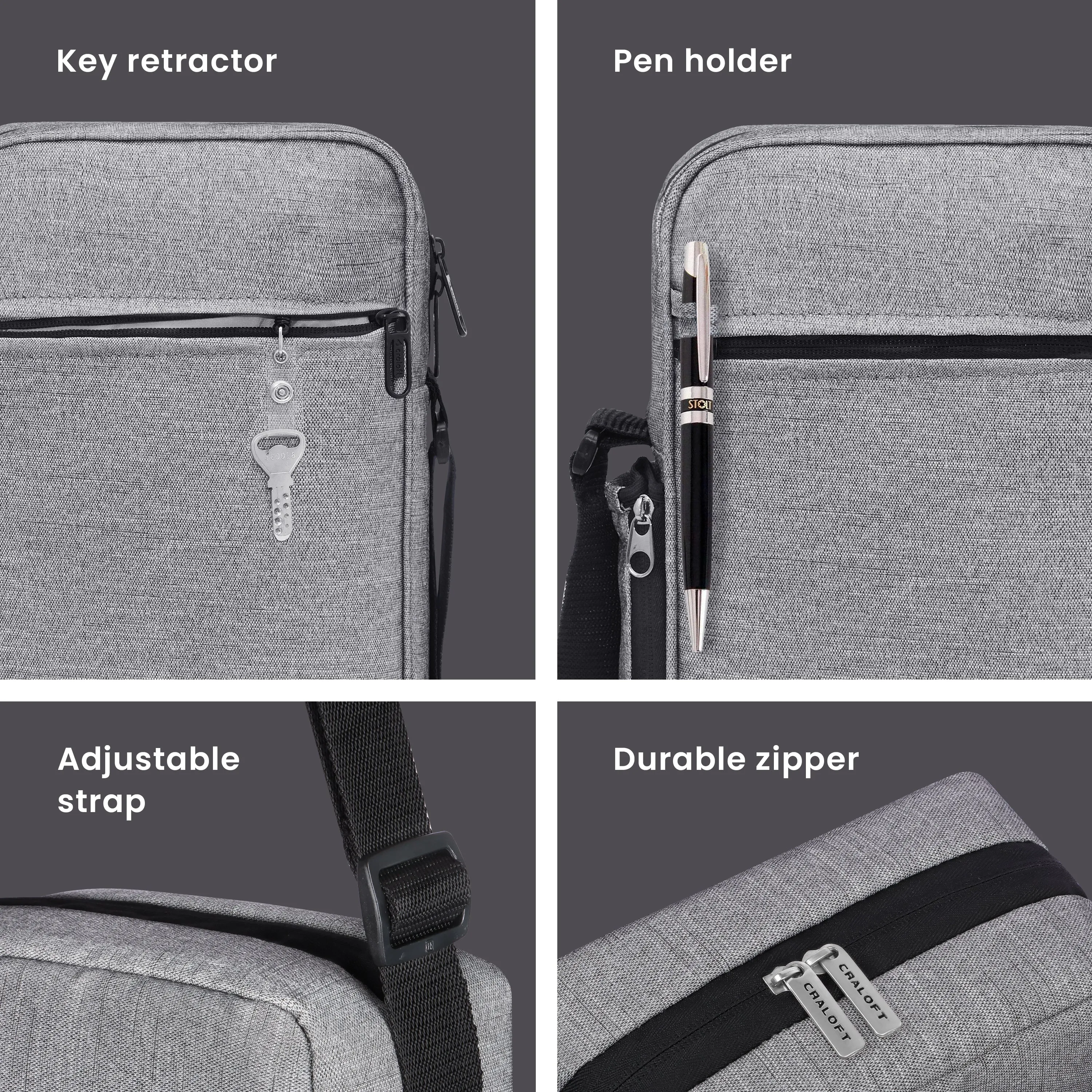 Crest Carryall S3 Sling Side Bag (Grey_Black)