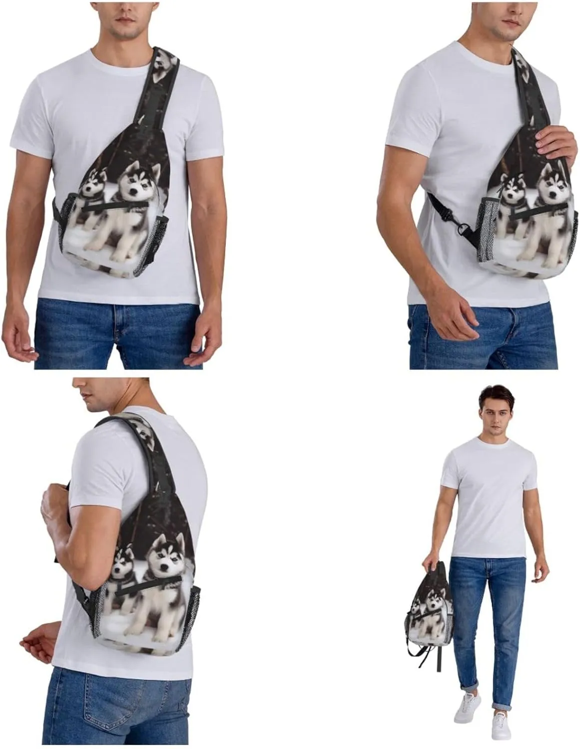 Cross Chest Bag Diagonally Sling Backpack Crossbody Shoulder Bag Aircraft Fighter Jets Sling Bag Travel Hiking Daypack