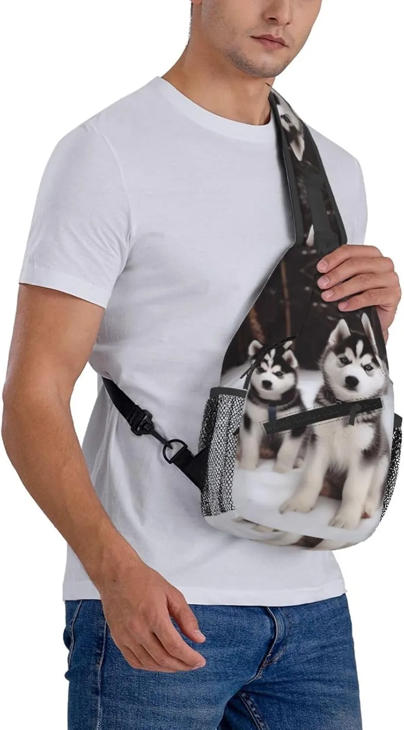 Cross Chest Bag Diagonally Sling Backpack Crossbody Shoulder Bag Aircraft Fighter Jets Sling Bag Travel Hiking Daypack