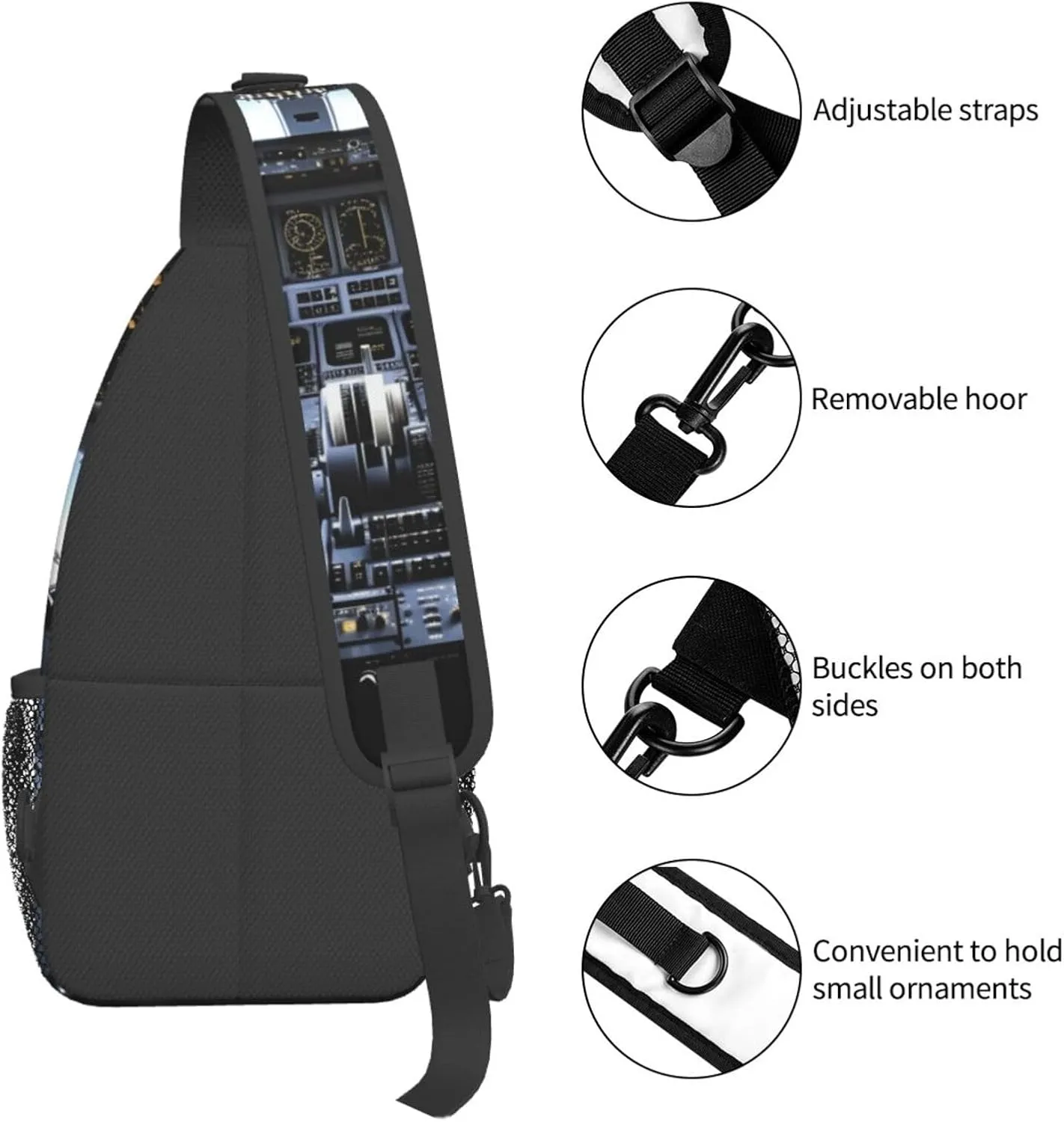 Cross Chest Bag Diagonally Sling Backpack Crossbody Shoulder Bag Beautiful Butterfly Sling Bag Travel Hiking Daypack