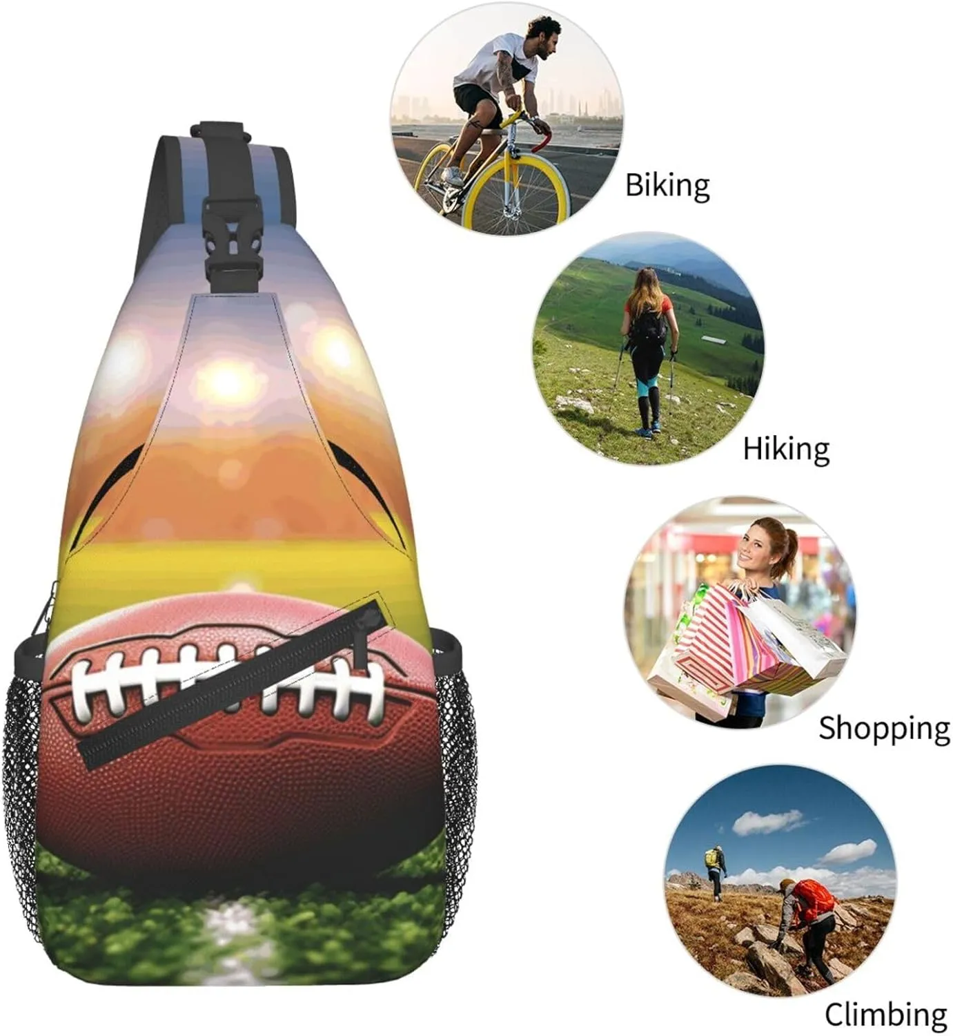 Cross Chest Bag Diagonally Sling Backpack Crossbody Shoulder Bag Beautiful Butterfly Sling Bag Travel Hiking Daypack