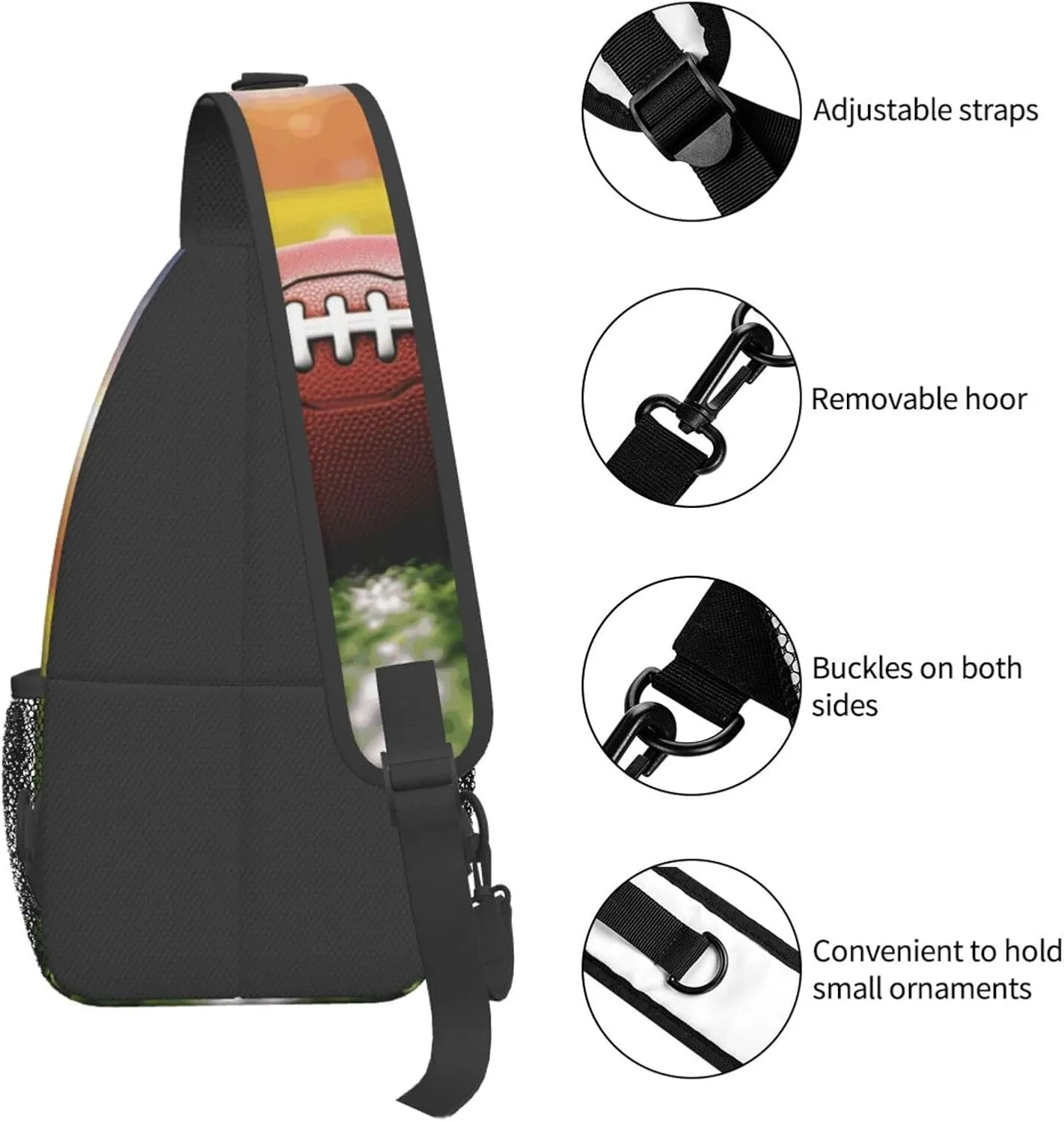 Cross Chest Bag Diagonally Sling Backpack Crossbody Shoulder Bag Beautiful Butterfly Sling Bag Travel Hiking Daypack