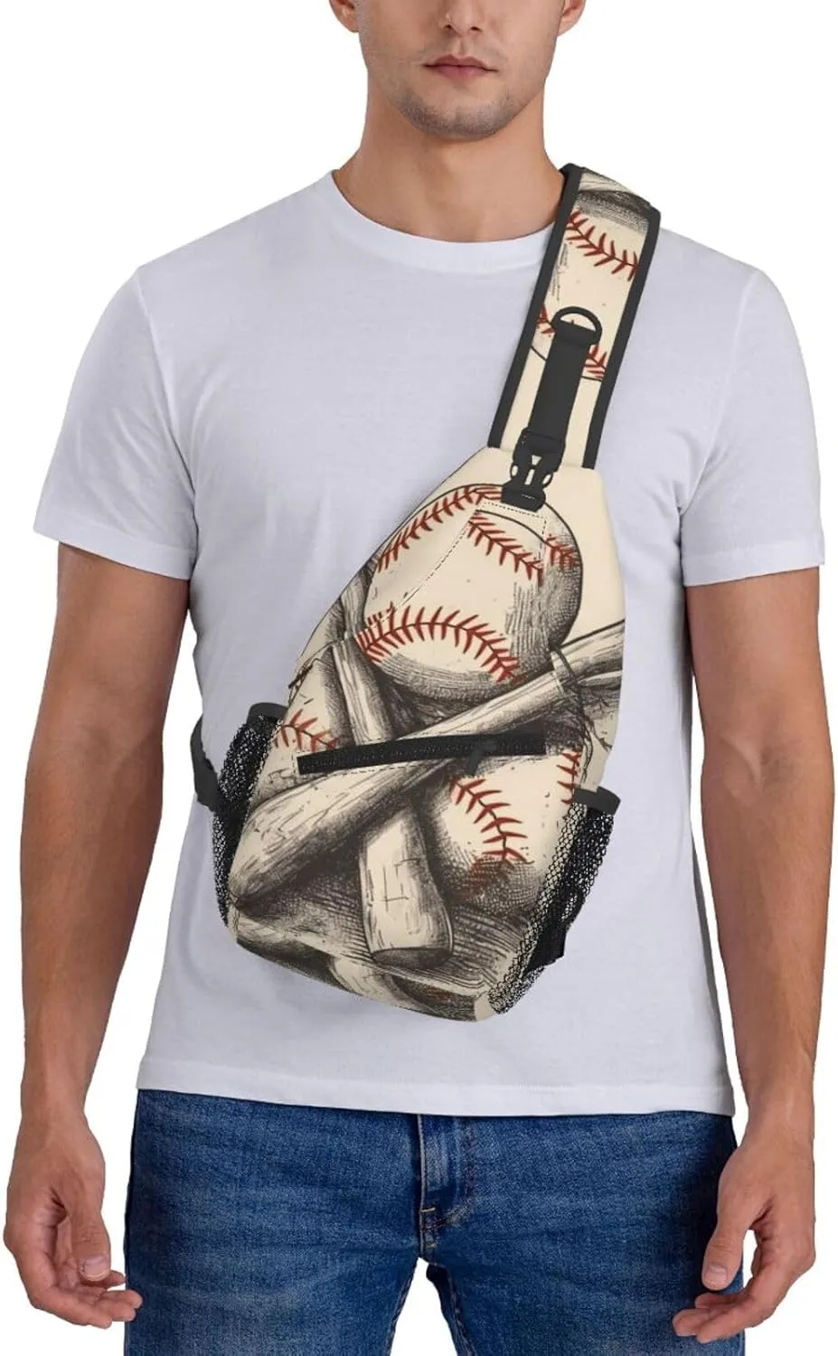 Cross Chest Bag Diagonally Sling Backpack Crossbody Shoulder Bag Horses Sling Bag Travel Hiking Daypack