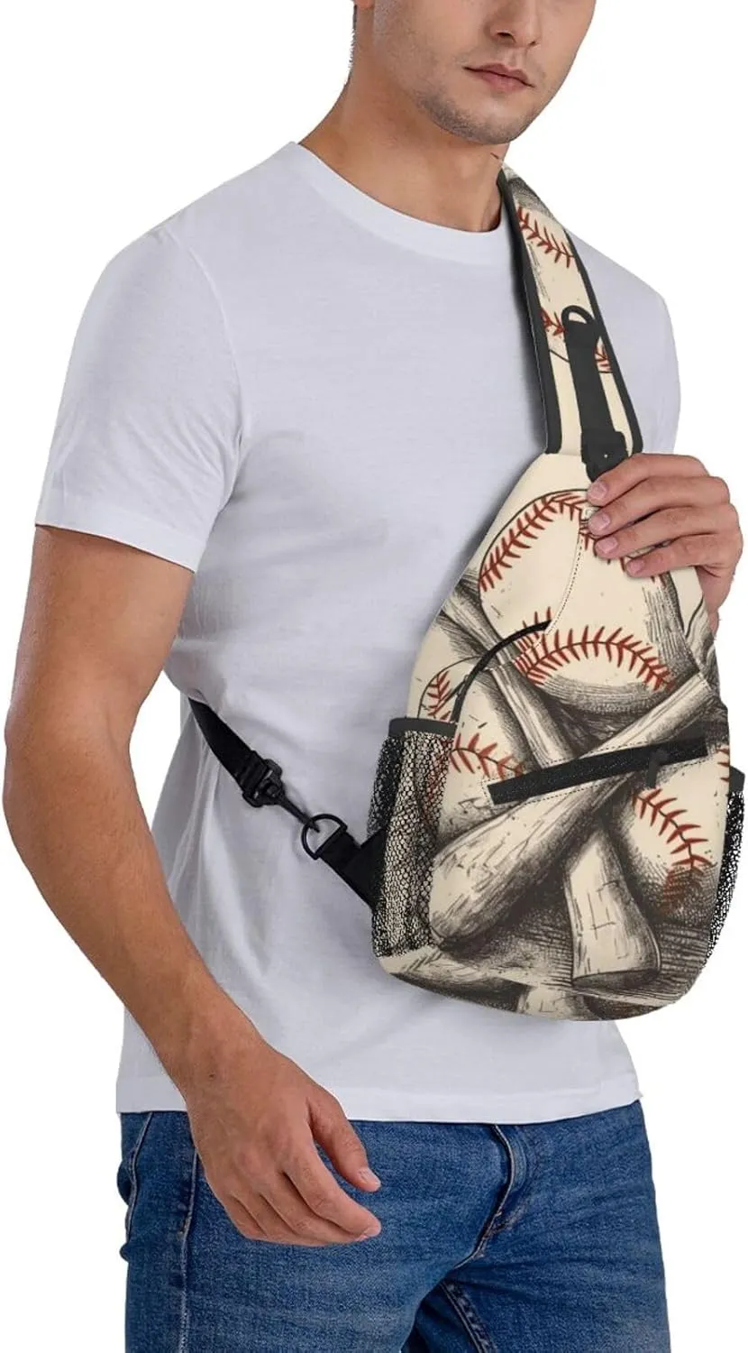 Cross Chest Bag Diagonally Sling Backpack Crossbody Shoulder Bag Horses Sling Bag Travel Hiking Daypack