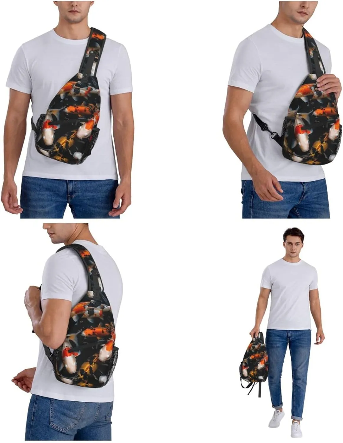Cross Chest Bag Diagonally Sling Backpack Crossbody Shoulder Bag Labrador Sling Bag Travel Hiking Daypack