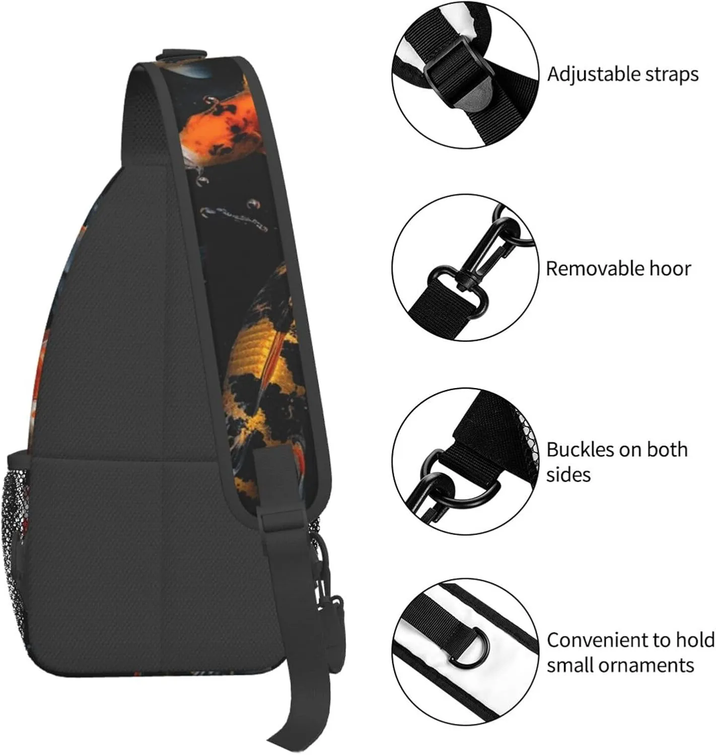 Cross Chest Bag Diagonally Sling Backpack Crossbody Shoulder Bag Labrador Sling Bag Travel Hiking Daypack