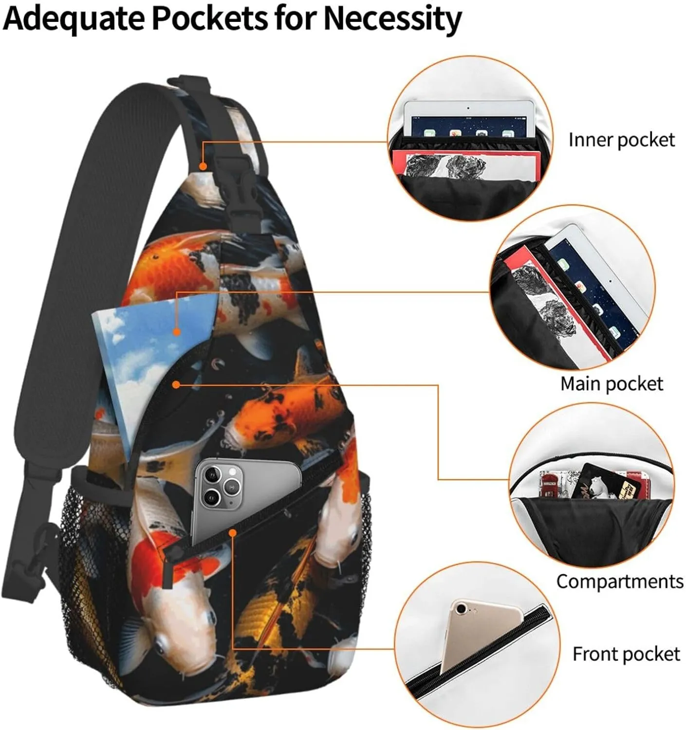 Cross Chest Bag Diagonally Sling Backpack Crossbody Shoulder Bag Labrador Sling Bag Travel Hiking Daypack