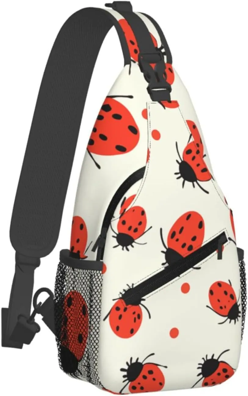 Cross Chest Bag Diagonally Sling Backpack Crossbody Shoulder Bag Lotus and Black Zen Stones Sling Bag Travel Hiking Daypack