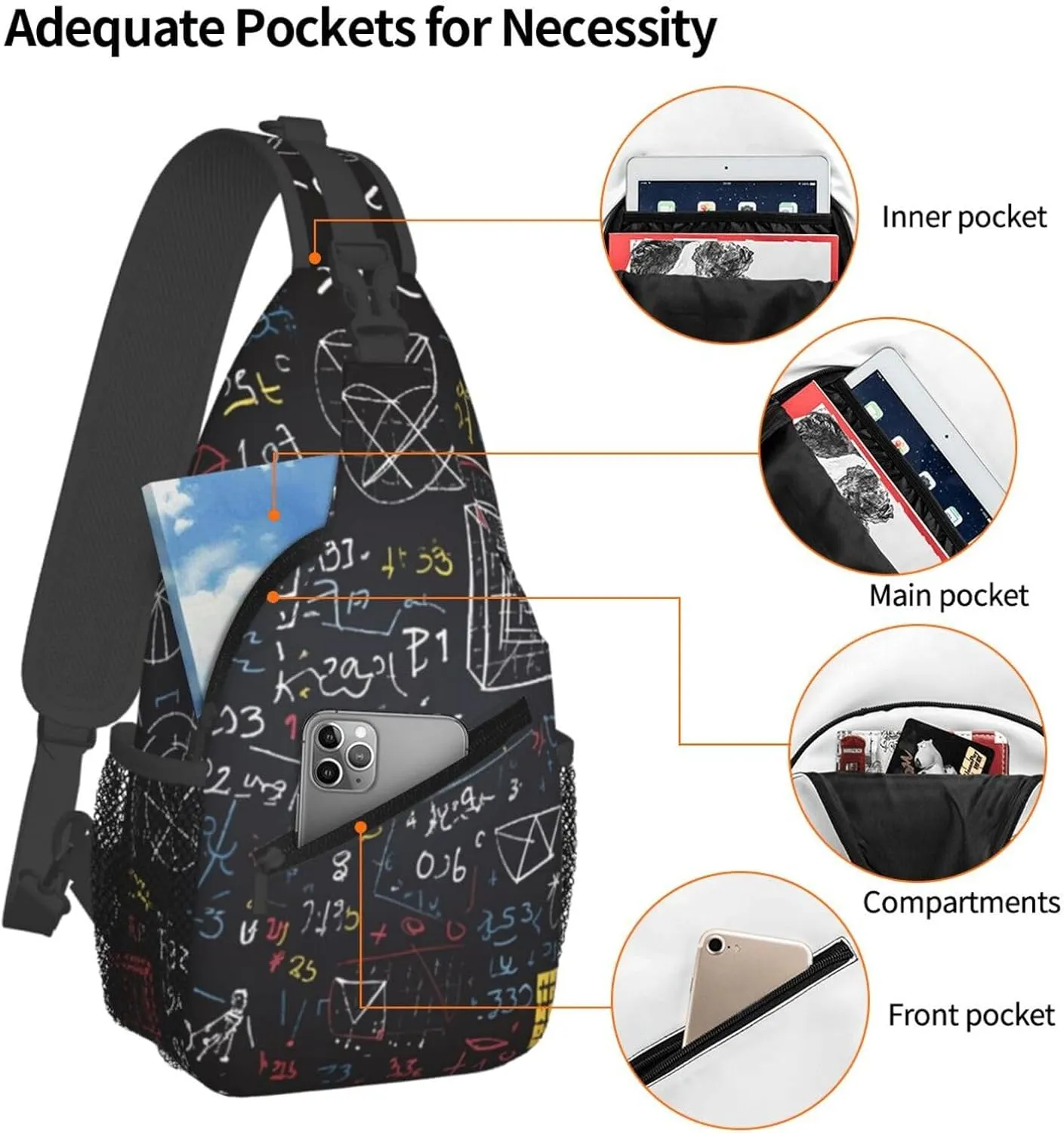 Cross Chest Bag Diagonally Sling Backpack Crossbody Shoulder Bag Milk Duck Yellow Sling Bag Travel Hiking Daypack