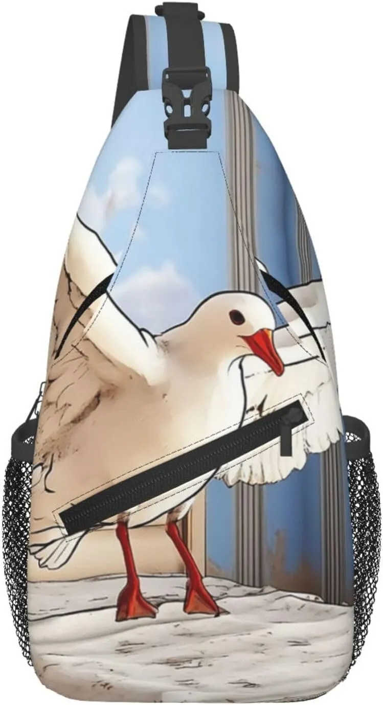 Cross Chest Bag Diagonally Sling Backpack Crossbody Shoulder Bag Pigeons in the bedroom Branches Sling Bag Travel Hiking Daypack