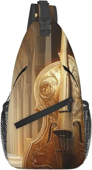 Cross Chest Bag Diagonally Sling Backpack Crossbody Shoulder Bag Unreal Engine Cello Branches Sling Bag Travel Hiking Daypack