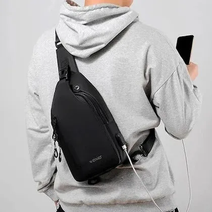 Crossbody Bag for Men, Stylish Chest Shoulder Bag for Men & Women, Adjustable Strap for Commuting Travel Outdoor Activities