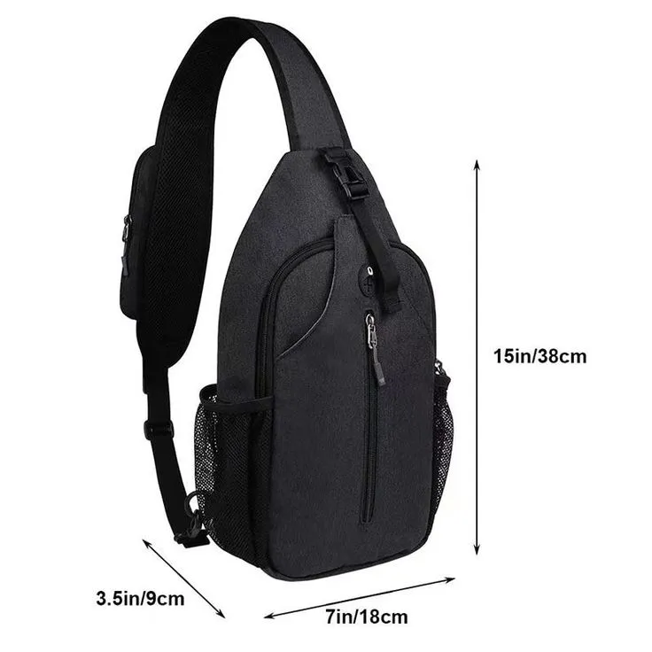 Crossbody Bag for Men, Stylish Chest Shoulder Bag for Men & Women, Adjustable Strap for Commuting Travel Outdoor Activities