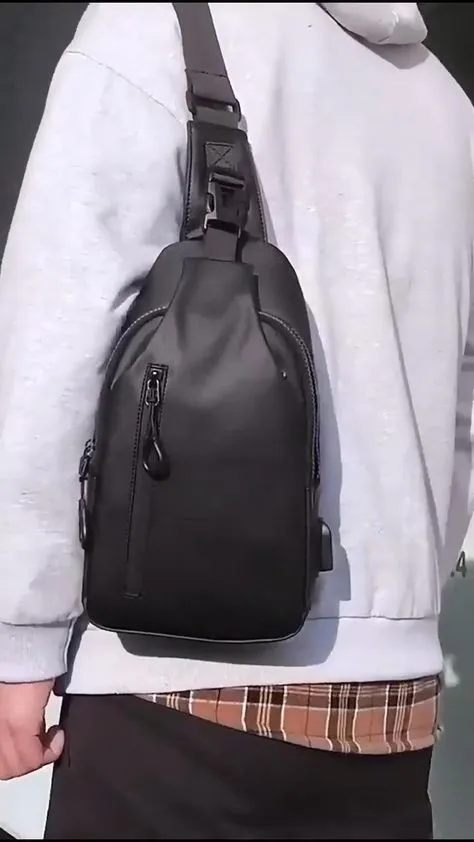 Crossbody Bag for Men, Stylish Chest Shoulder Bag for Men & Women, Adjustable Strap for Commuting Travel Outdoor Activities
