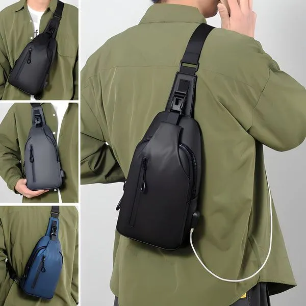 Crossbody Bag for Men, Stylish Chest Shoulder Bag for Men & Women, Adjustable Strap for Commuting Travel Outdoor Activities