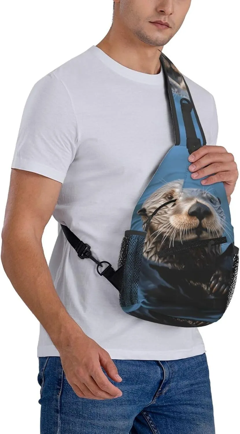 Crossbody Bag for Women Men Sea Otter_76286114 Chest Bag Crossbody Sling Bag Adjustable Shoulder Bag
