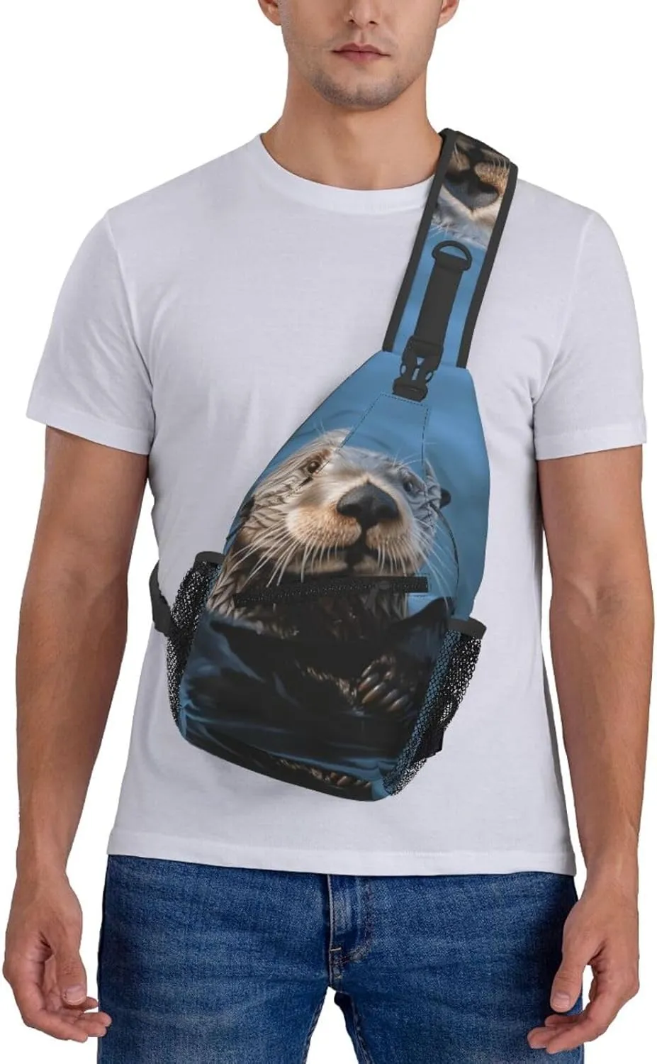 Crossbody Bag for Women Men Sea Otter_76286114 Chest Bag Crossbody Sling Bag Adjustable Shoulder Bag