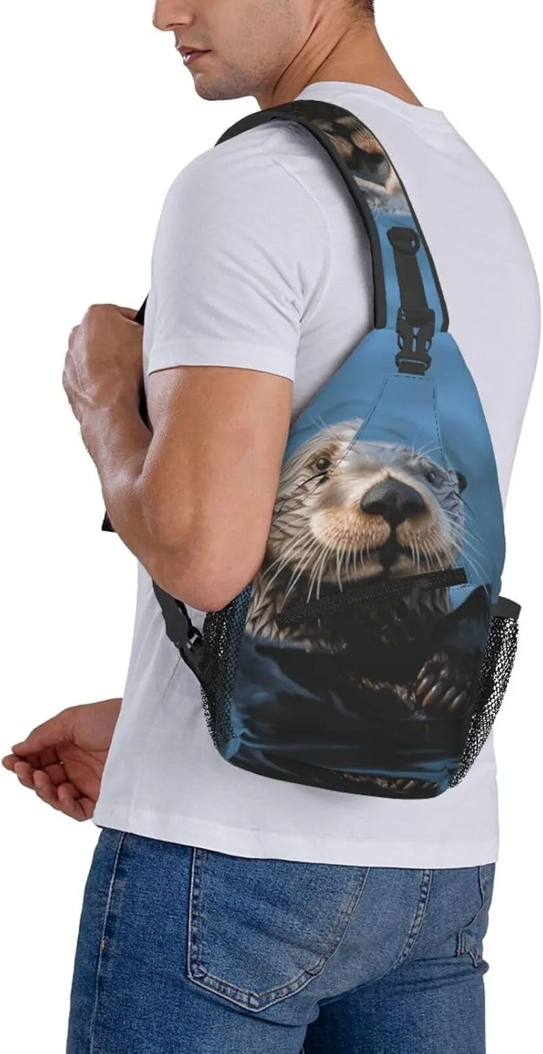 Crossbody Bag for Women Men Sea Otter_76286114 Chest Bag Crossbody Sling Bag Adjustable Shoulder Bag