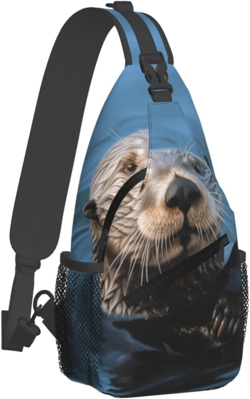 Crossbody Bag for Women Men Sea Otter_76286114 Chest Bag Crossbody Sling Bag Adjustable Shoulder Bag