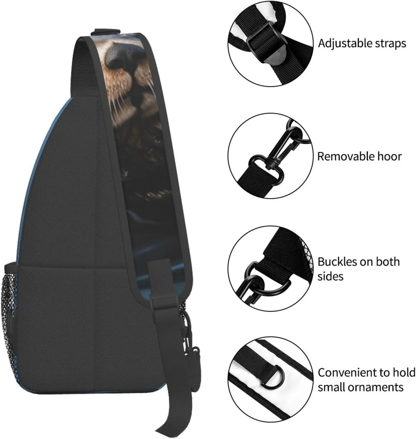 Crossbody Bag for Women Men Sea Otter_76286114 Chest Bag Crossbody Sling Bag Adjustable Shoulder Bag