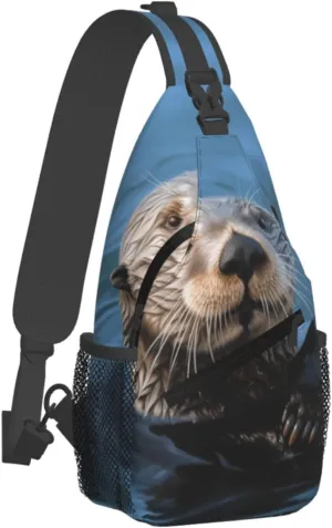 Crossbody Bag for Women Men Sea Otter_76286114 Chest Bag Crossbody Sling Bag Adjustable Shoulder Bag