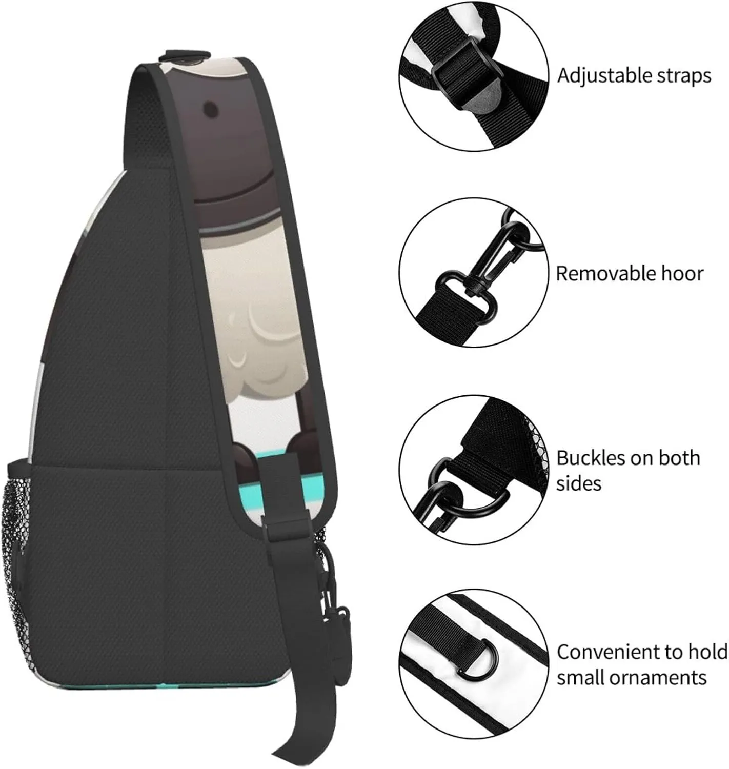 Crossbody Bag for Women Men Sheep_77725284 Chest Bag Crossbody Sling Bag Adjustable Shoulder Bag