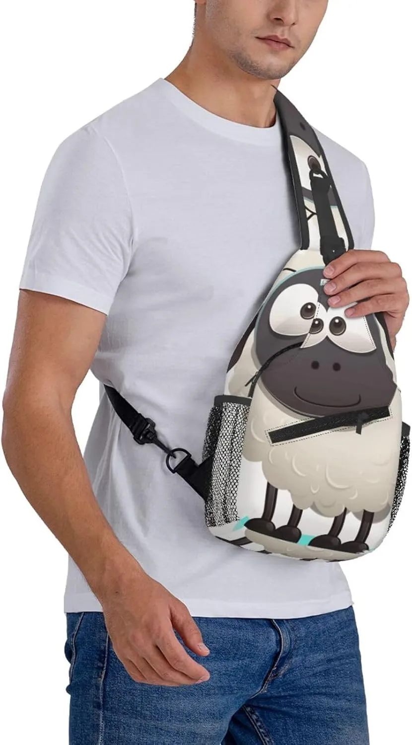 Crossbody Bag for Women Men Sheep_77725284 Chest Bag Crossbody Sling Bag Adjustable Shoulder Bag